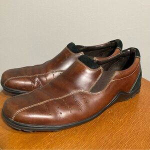 Cole Haan Country Vibram Men's Brown Leather & Suede Slip On Loafers Sz 11M